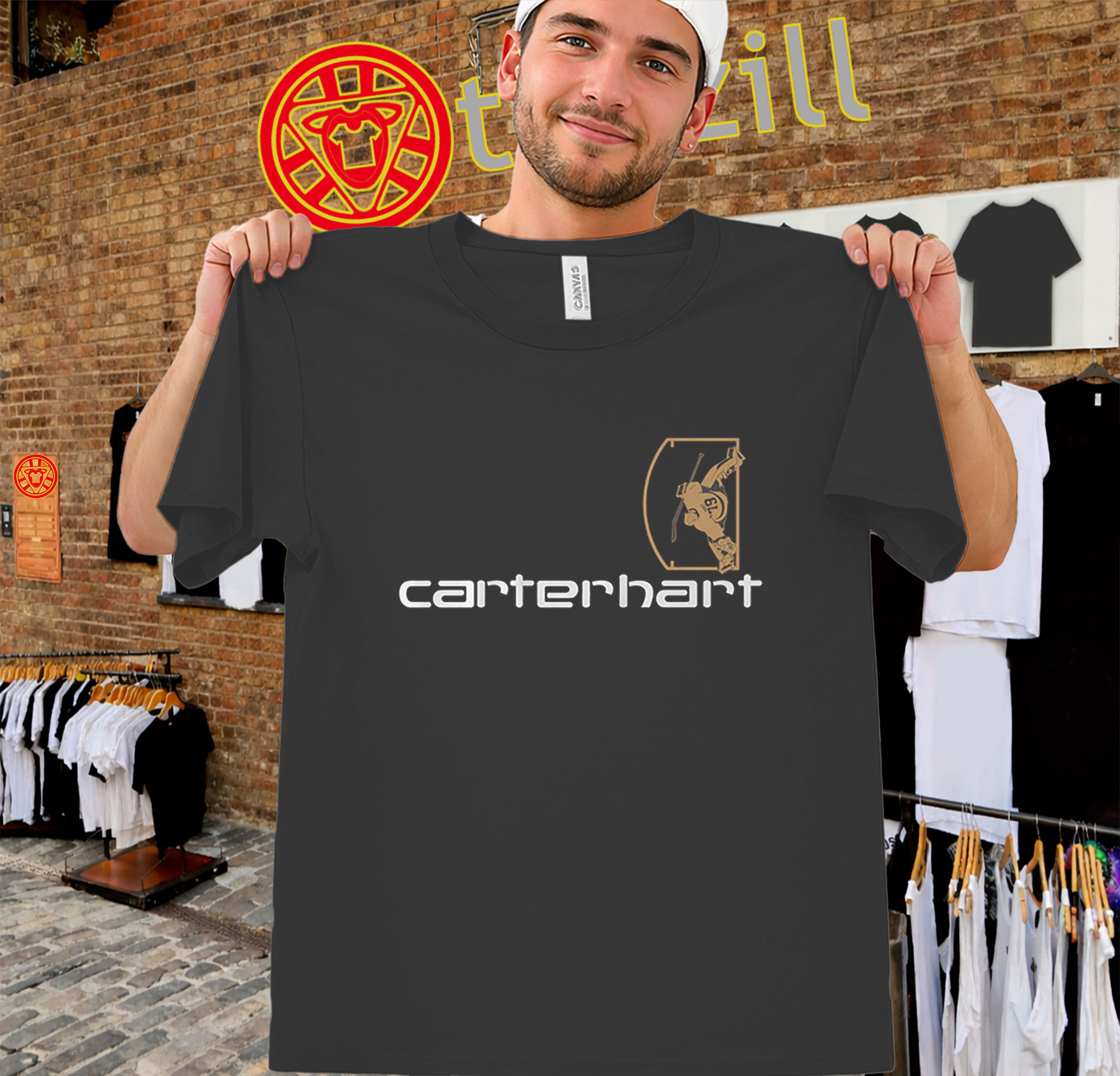 Carter Hart Goalie Logo Tee – Vegas Hockey Graphic