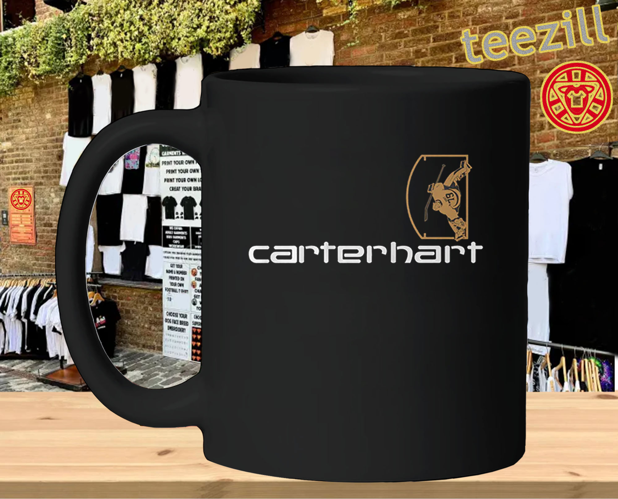 Carter Hart Goalie Logo – Vegas Hockey Graphic -mug-design