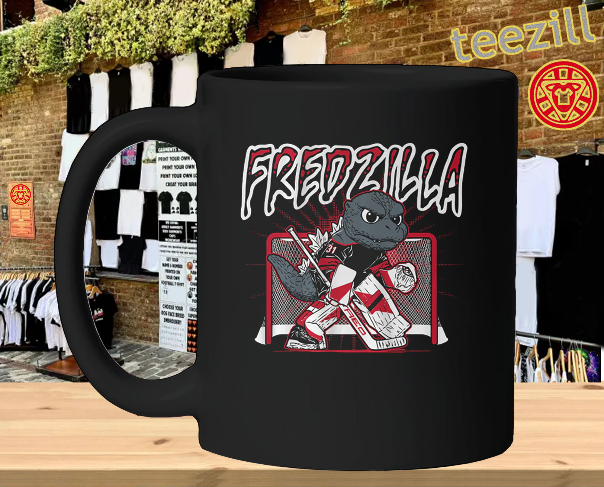 FredZilla Shirt – Freddie Andersen Carolina Hockey Goalie mug-design