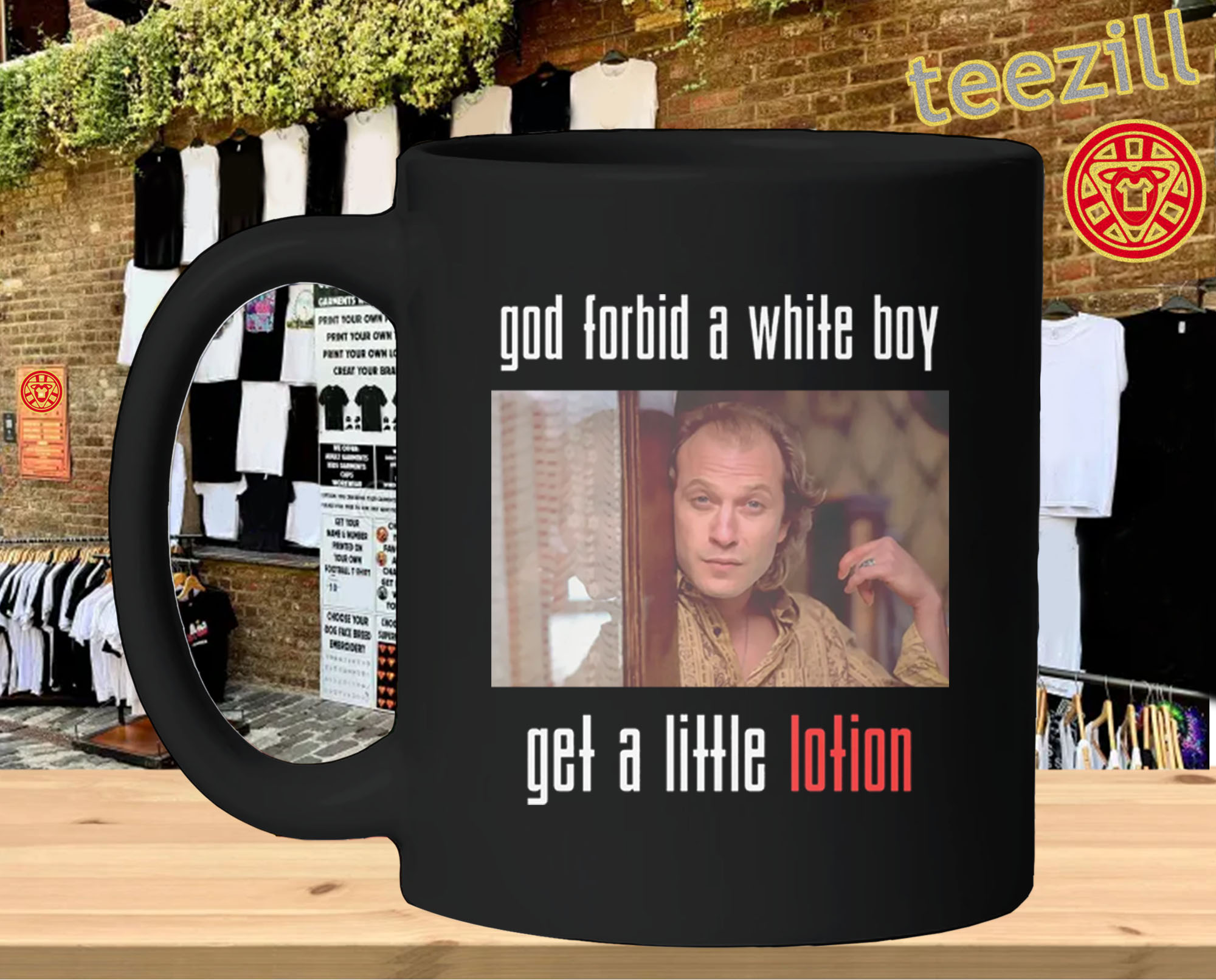 Jame Gumb Buffalo Bill Lotion mug-design