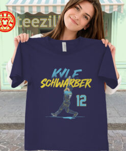 Kyle Schwarber 12 Shirt – Philly Slugger Swing Baseball Tee