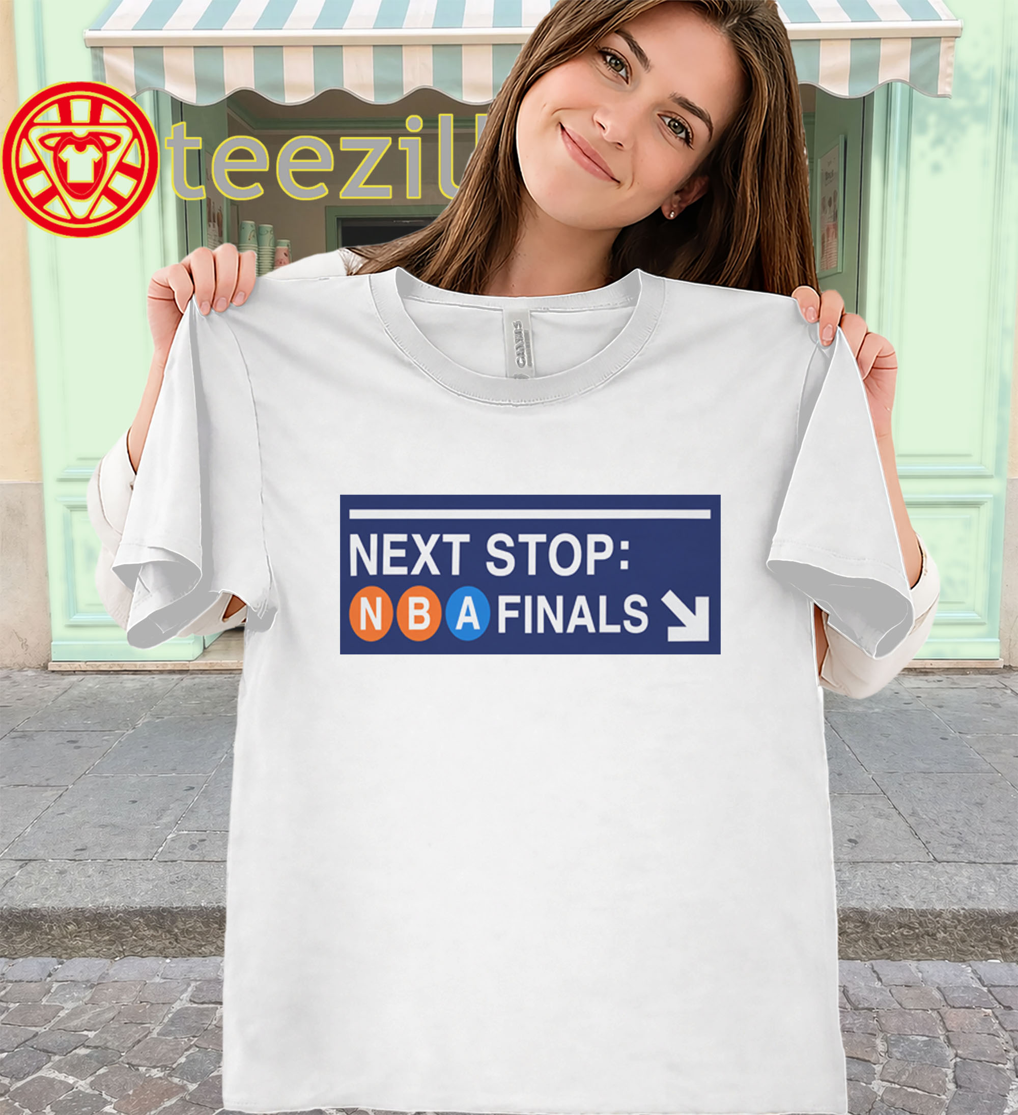 Next Stop NBA Finals Knicks Subway Sign Shirt