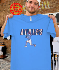 Ozzie Albies Baseball Shirt – ATL Slugger Swing men-unisex