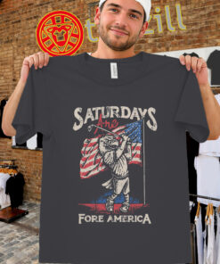 Patriotic Golf Tee – Saturdays Are Fore America men-unisex