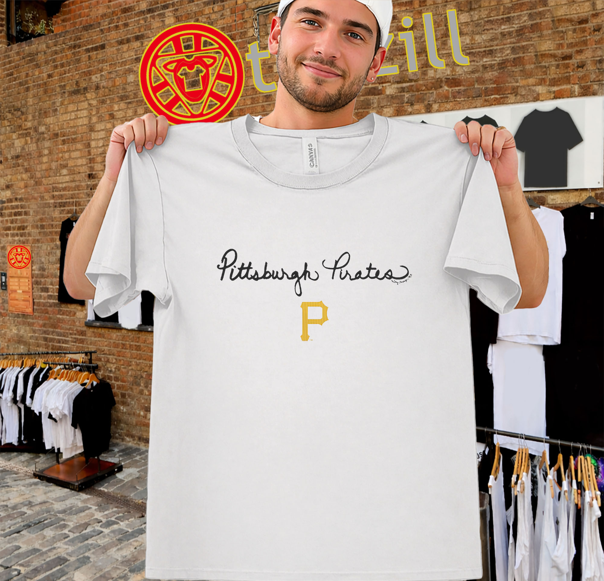 Pittsburgh Pirates Script Logo Tee