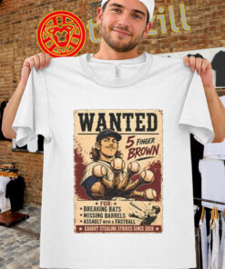 Poster Wanted 5 Finger Brown Shirt – Vintage Baseball Cubs