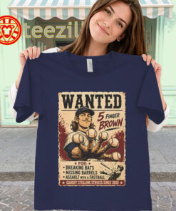 Poster Wanted 5 Finger Brown Shirt – Vintage Baseball Cubs-classic