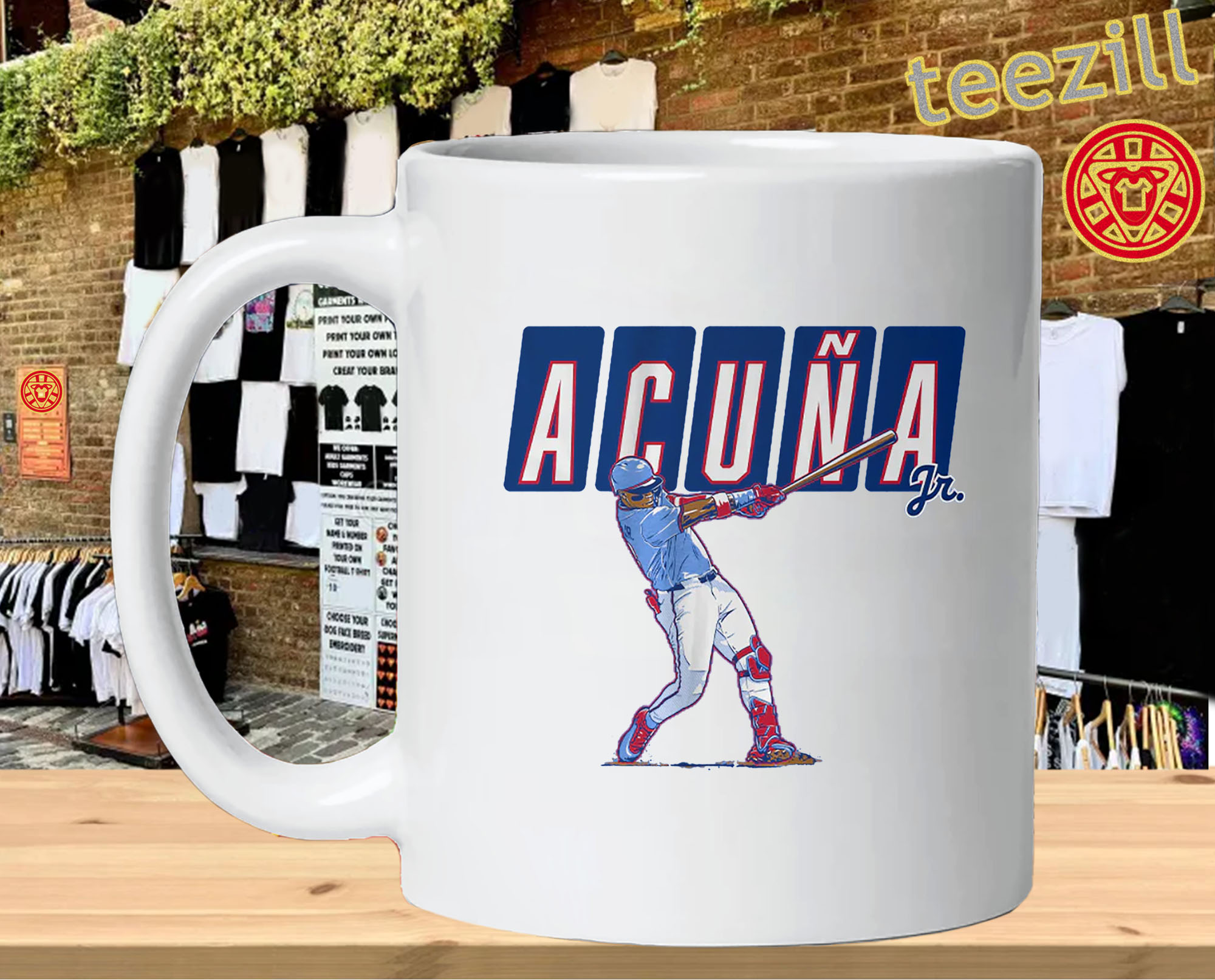 Ronald Acuña Jr. Slugger Swing Design - ATL Baseball Fan-mug-design