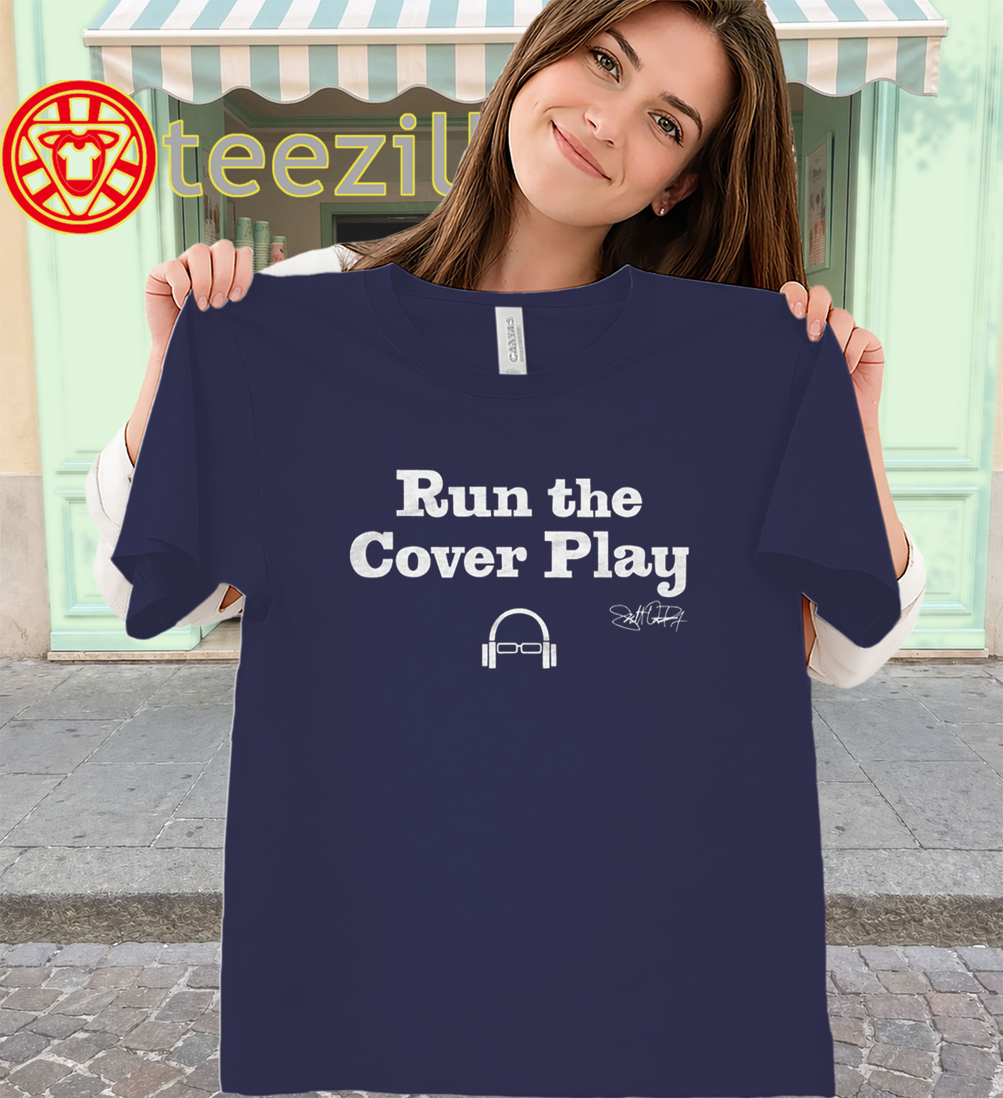 Run The Cover Play Shirt – Scott Van Pelt Sports Tee women-classic