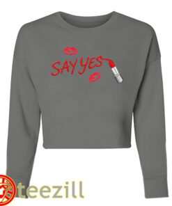 Say Yes Lipstick Shirt – Red Kiss Graphic