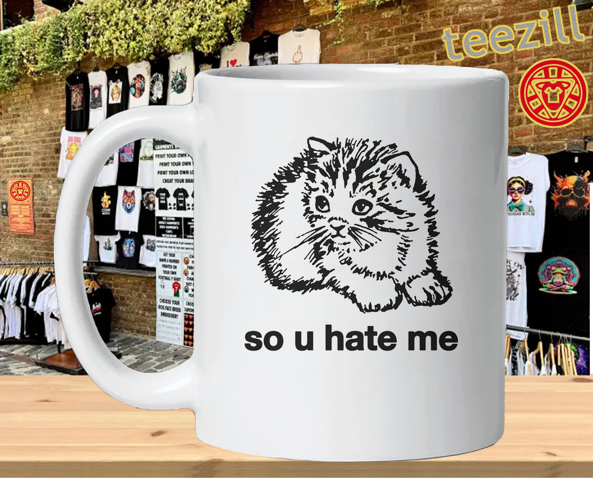 So U Hate Me – Sad Kitten Meme Cat mug