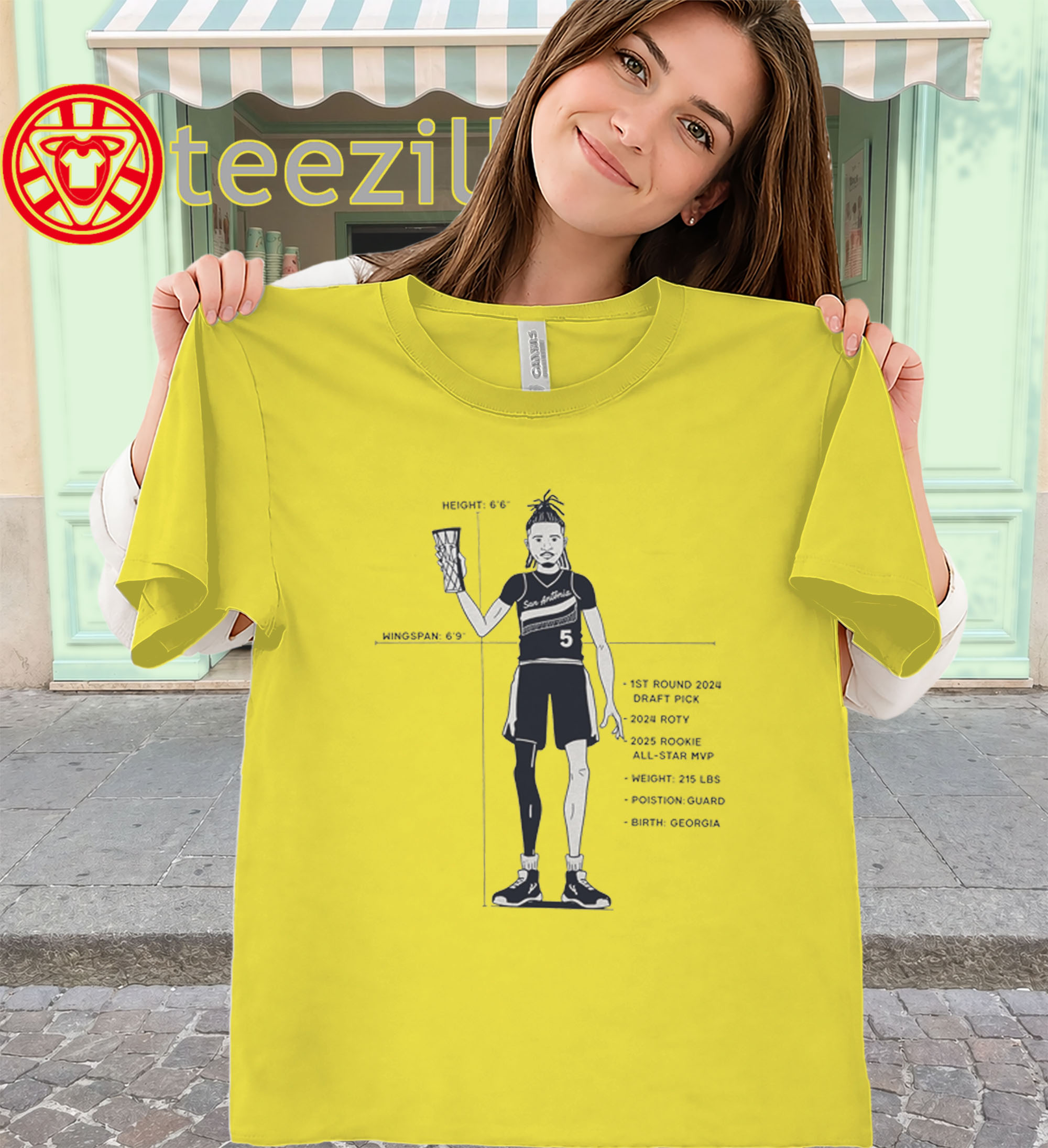Stephon Castle Rookie MVP Shirt – Spurs Draft Pick Sketch women-classic