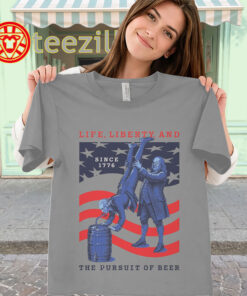 The Pursuit of Beer Shirt – Life Liberty Since 1776-classic