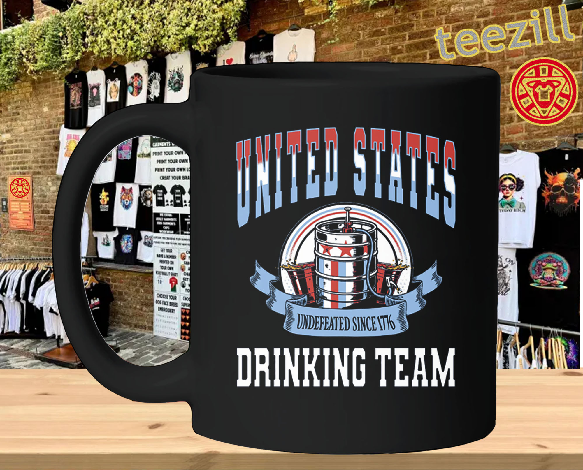 USA Drinking Team Shirt – Undefeated Since 1776 classic