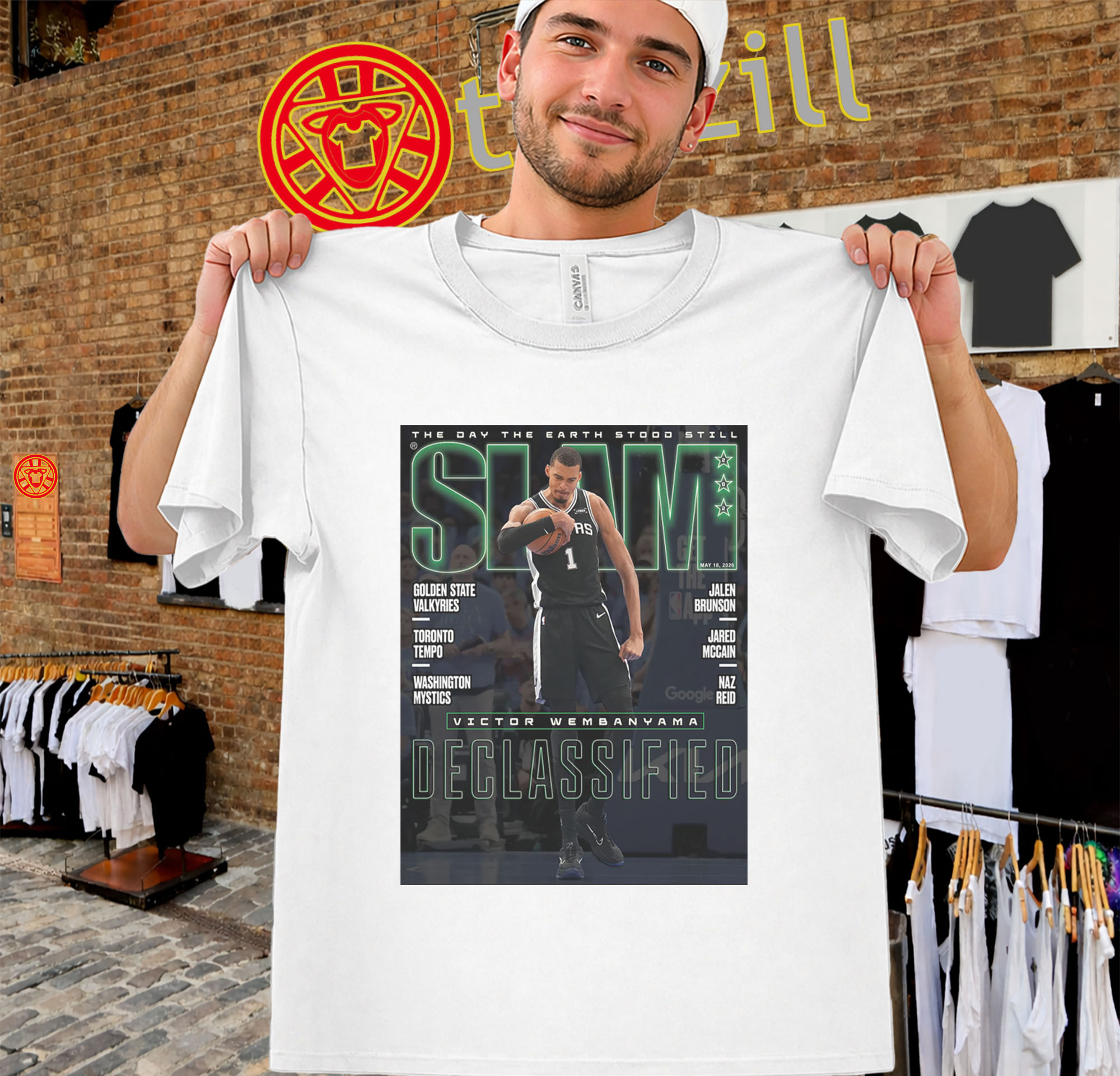 Victor Wembanyama SLAM 262 basketball cover shirt with 41 points 24 rebounds text design