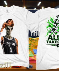 Alien Takeover Shirt - Wembanyama Face Reveal Spurs