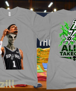 Alien Takeover Shirt - Wembanyama Face Reveal Spurss