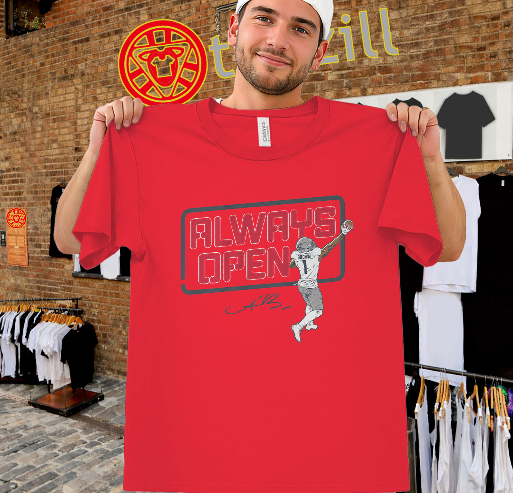 Always Open Shirt - AJ Brown New England Football Legend unisex