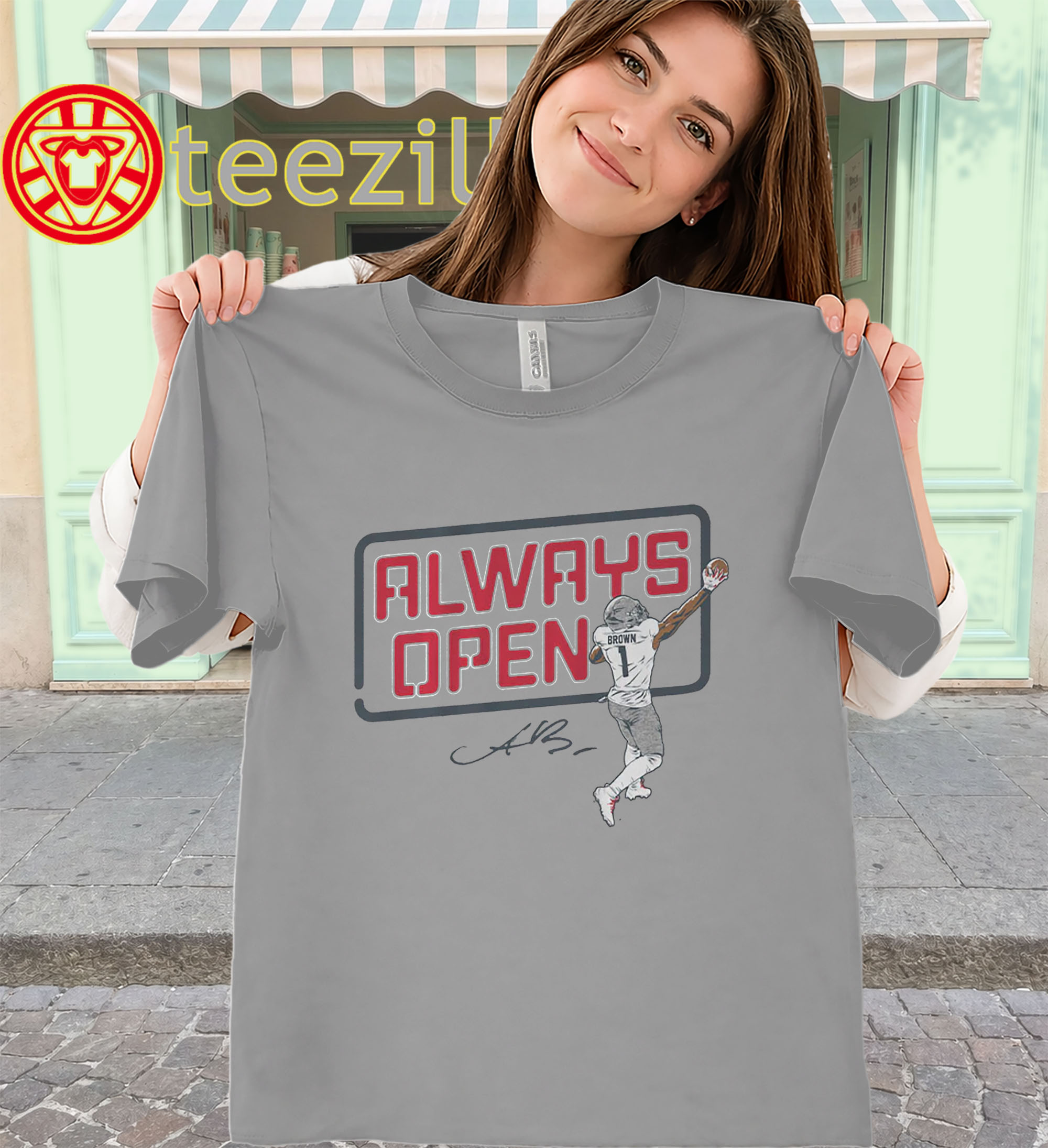 Always Open Shirt - AJ Brown New England Football Legend