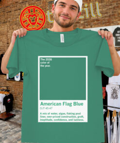 American Flag Blue Shirt – 2026 Color Of The Year Tee