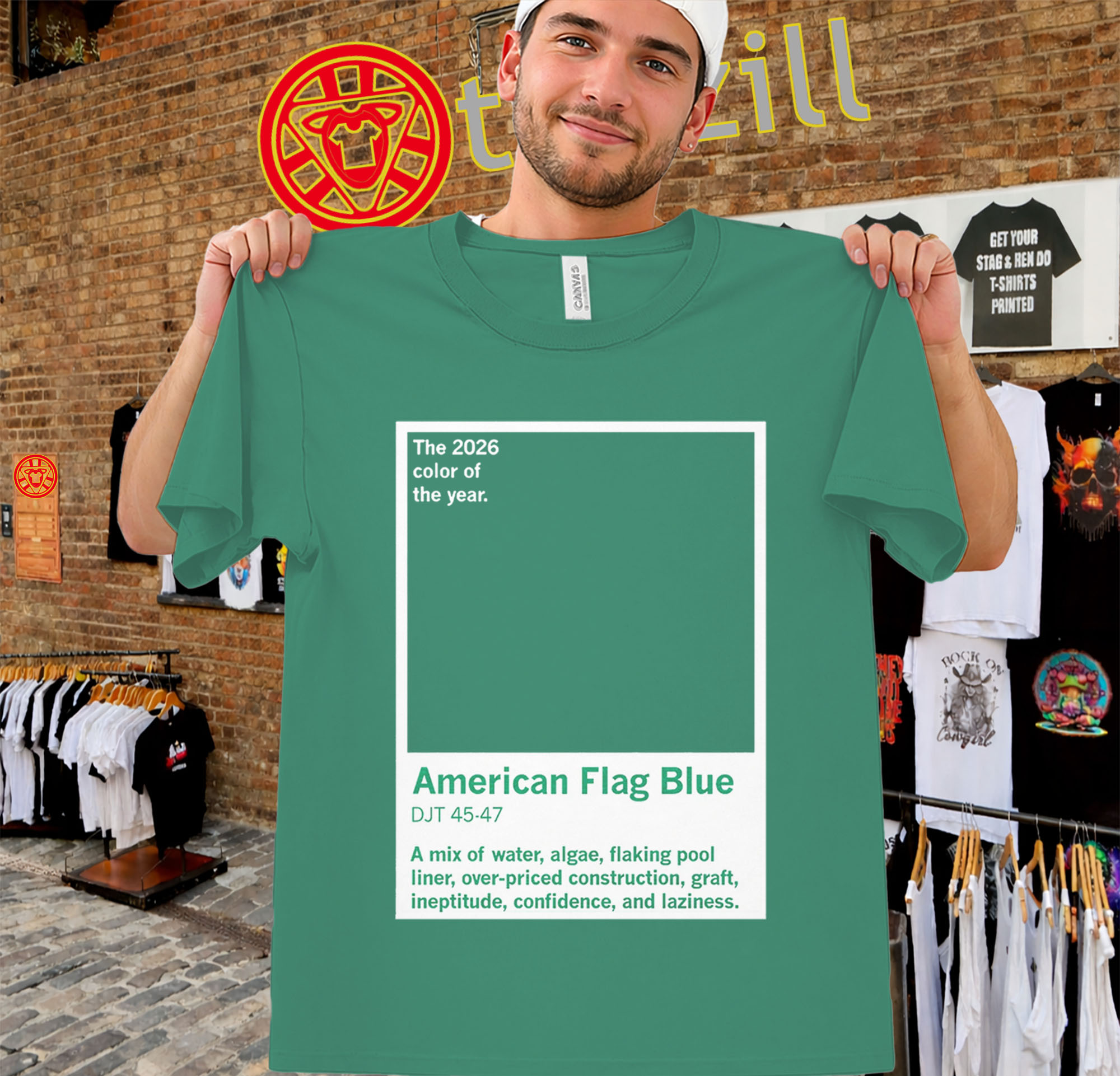 American Flag Blue Shirt – 2026 Color Of The Year Tee