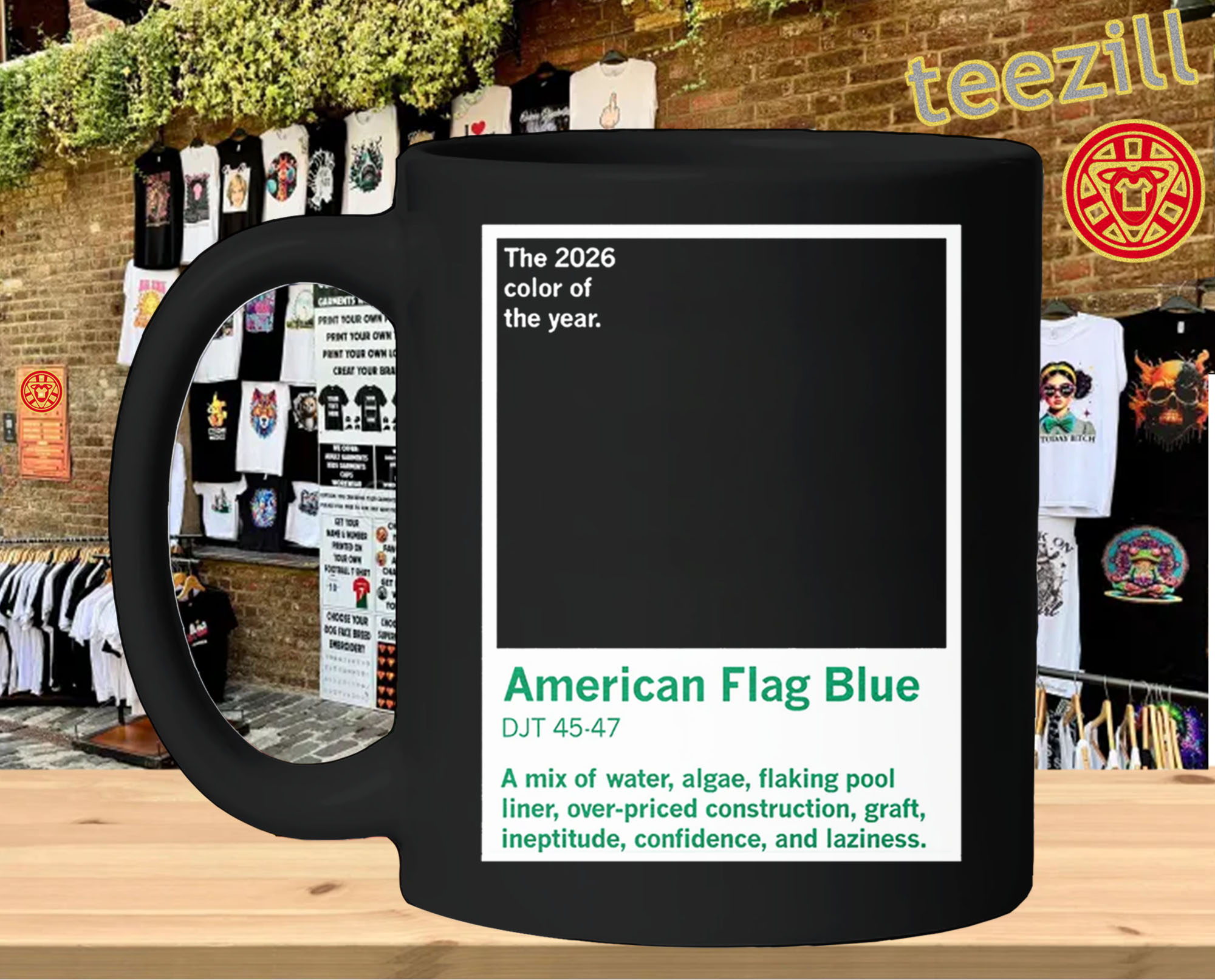 American Flag Blue Shirt – 2026 Color Of The Year mug