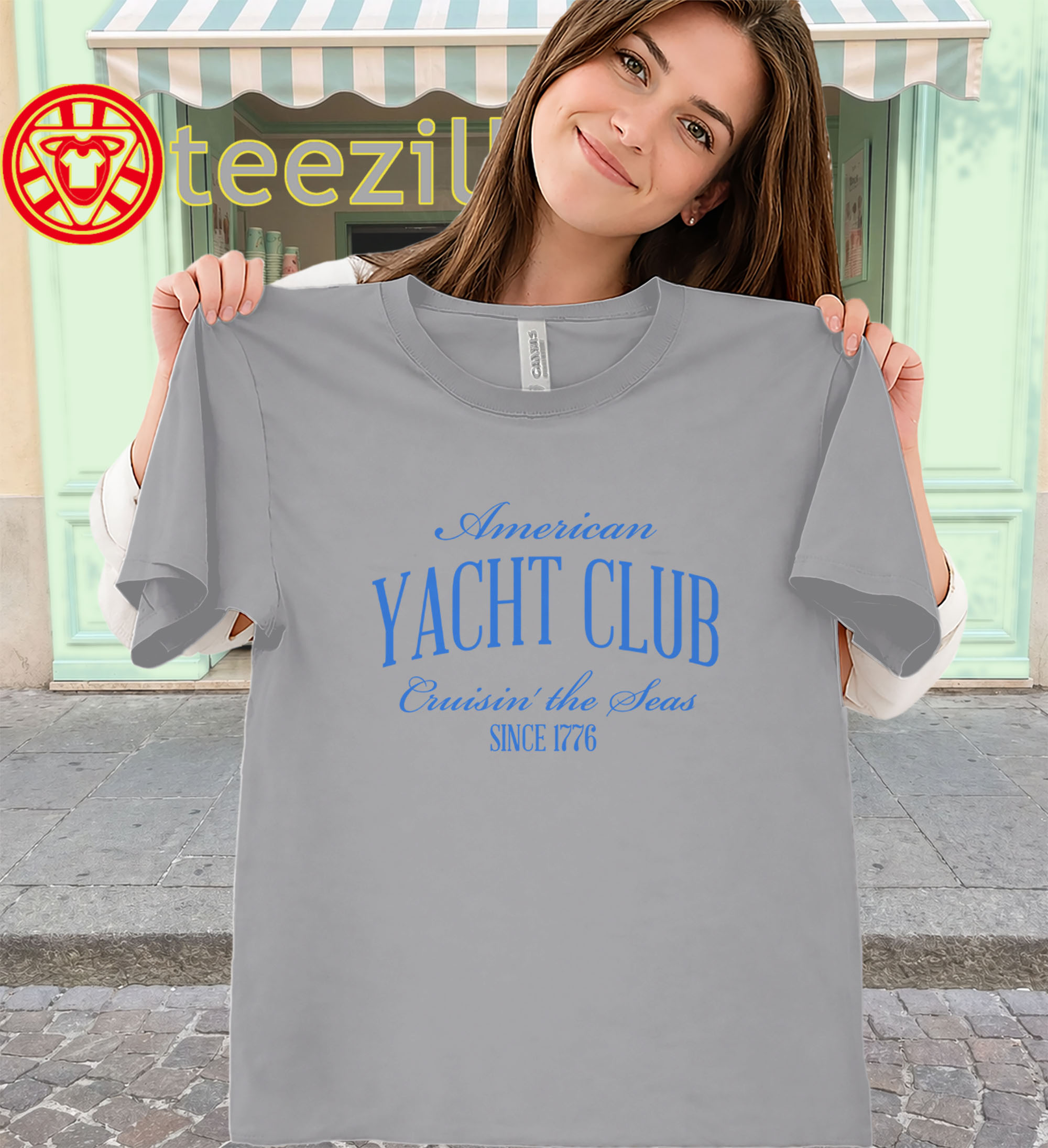 American Yacht Club Shirt - Cruisin The Seas Since 1776 Tee classic