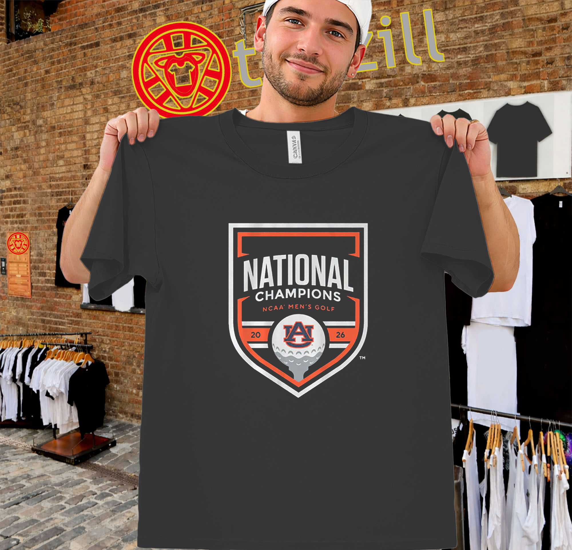 Auburn Men's Golf Logo Shirt - 2026 National Champions Wins