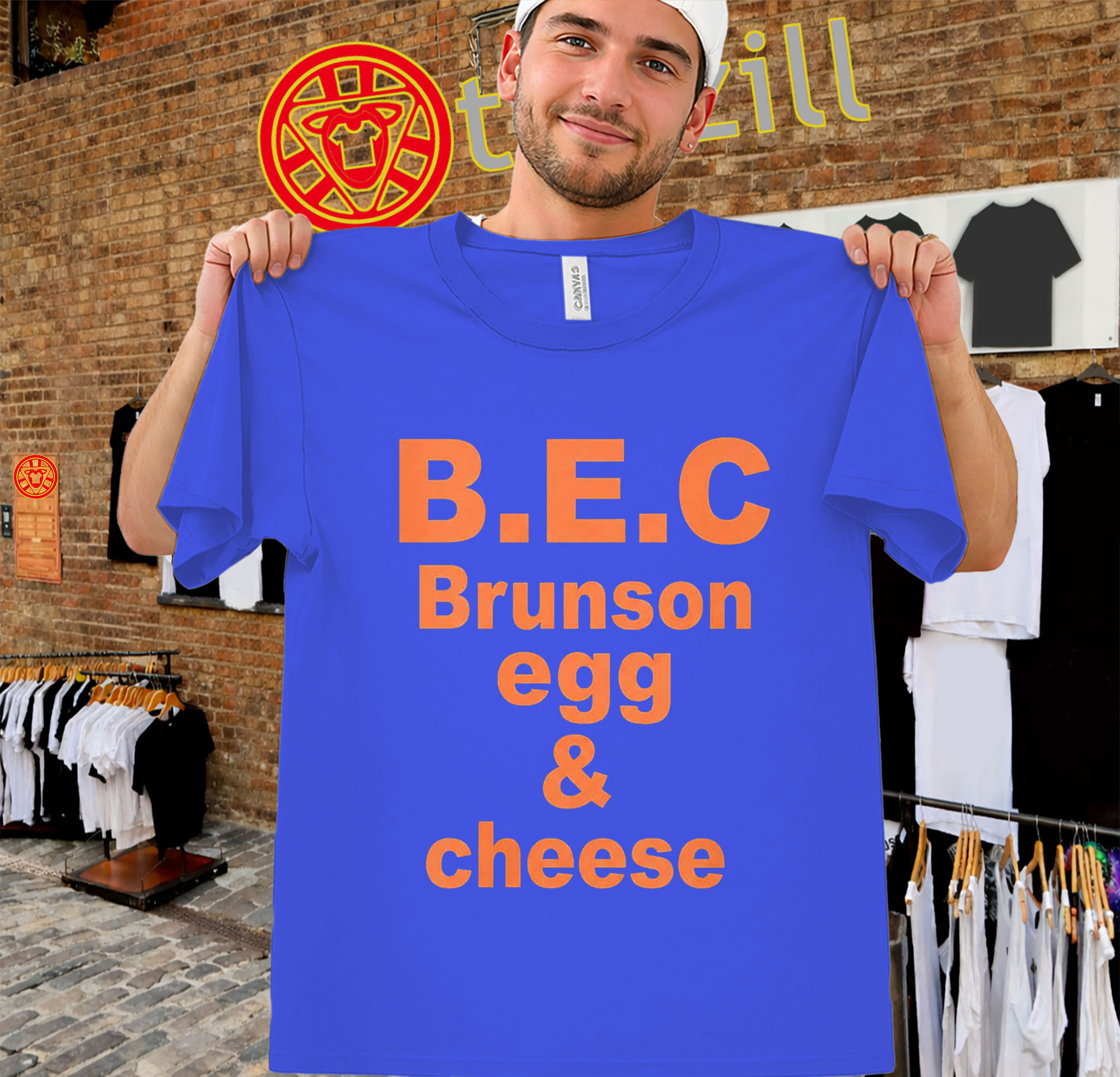 B.E.C Brunson Shirt – New York Knicks Egg and Cheese Graphic Tee