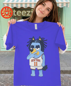 Bluey Brunson Shirt - Jalen Brunson Knicks Fan Cartoon Tee