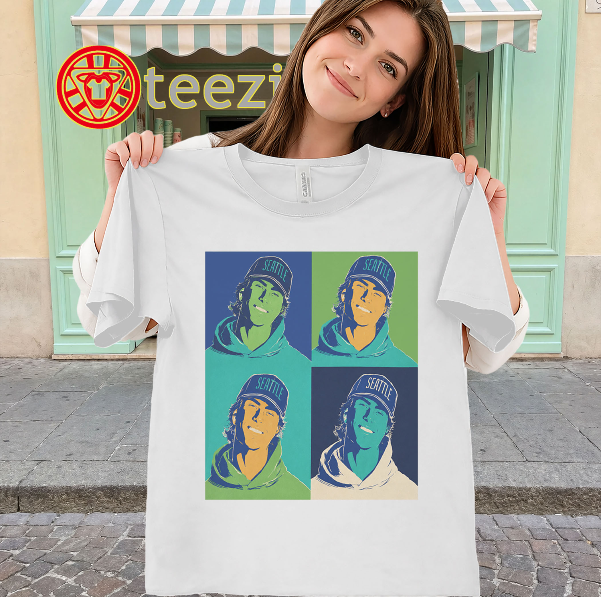 Bryan Woo Shirt - Seattle Mariners Pop Art Baseball Tee-classic