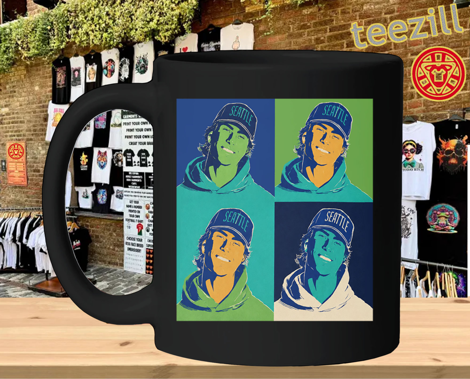 Bryan Woo Shirt - Seattle Mariners Pop Art Baseball mug