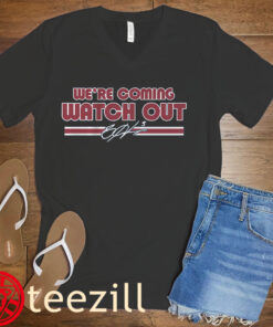 Bryce Harper We're Coming Watch Out Shirt - Philadelphia Baseball Vneck