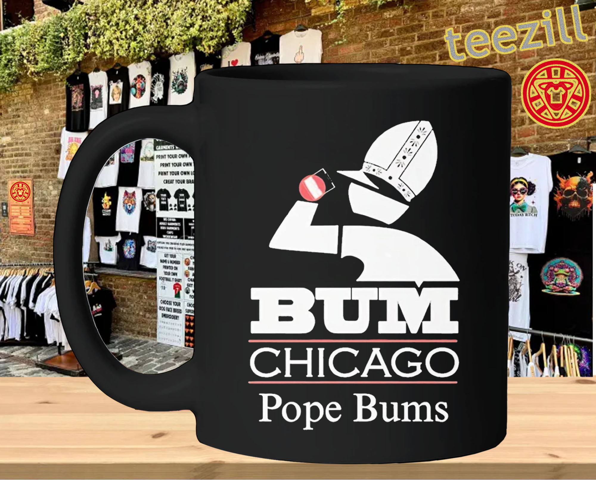 Bum Chicago Pope – Funny Chicago Pope Bums mug