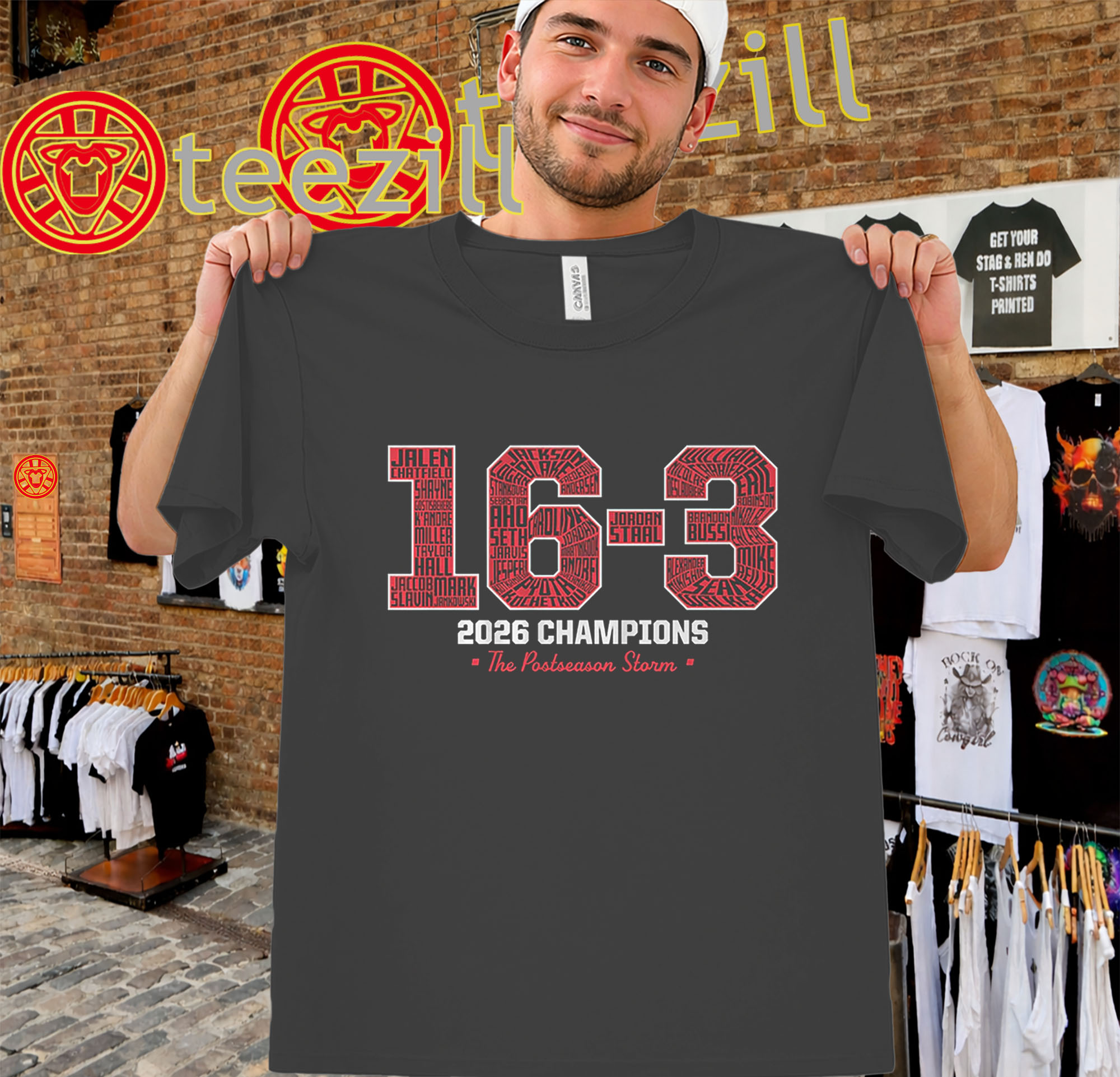 Carolina Hockey 16-3 Champs Shirt - Dominant 2026 Playoff Run