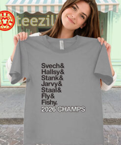 Carolina Hockey Ampersand Names Shirt - 2026 Champs Tee-classic