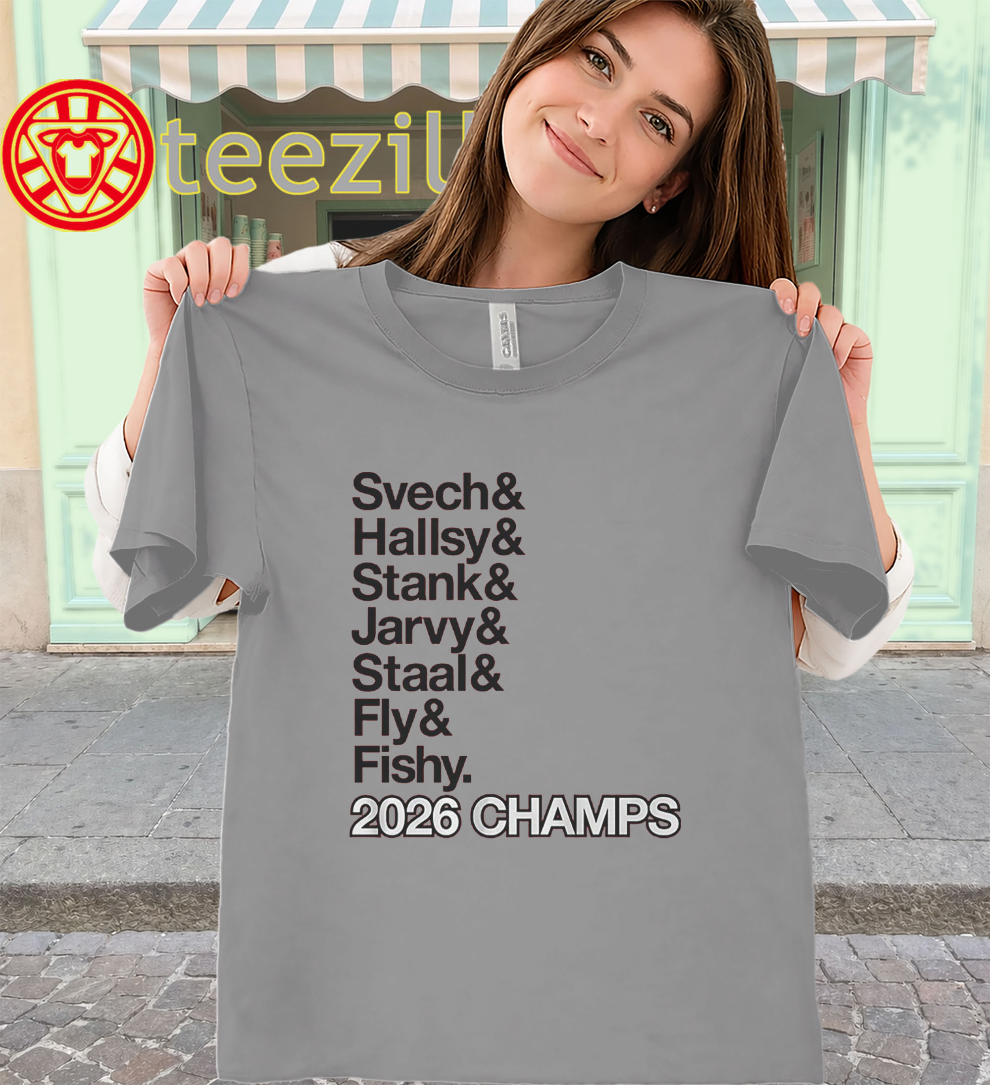 Carolina Hockey Ampersand Names Shirt - 2026 Champs Tee-classic