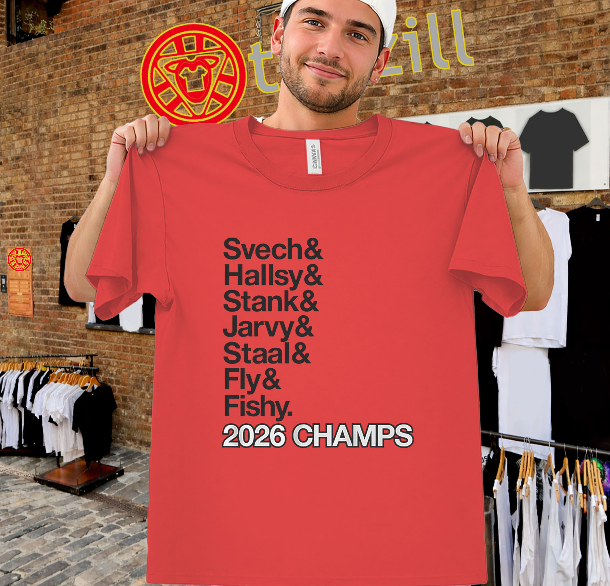 Carolina Hockey Ampersand Names Shirt - 2026 Champs Tee