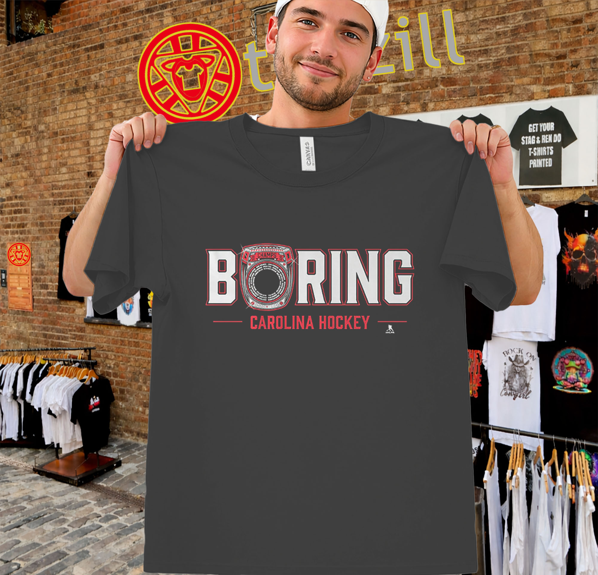 Carolina Hockey Fan Shirt - Boring Champs Tee