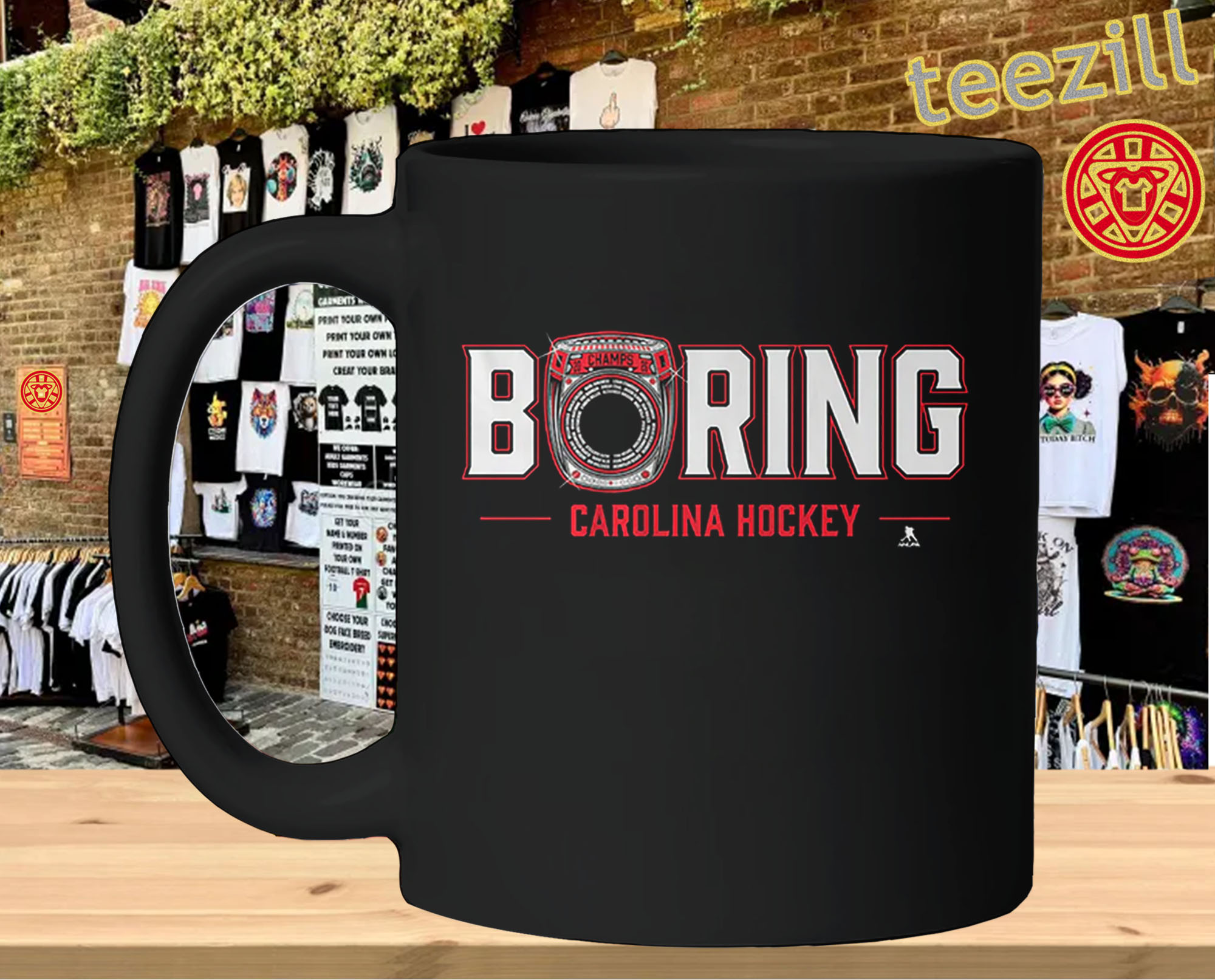 Carolina Hockey Fan Shirt - Boring Champs mug