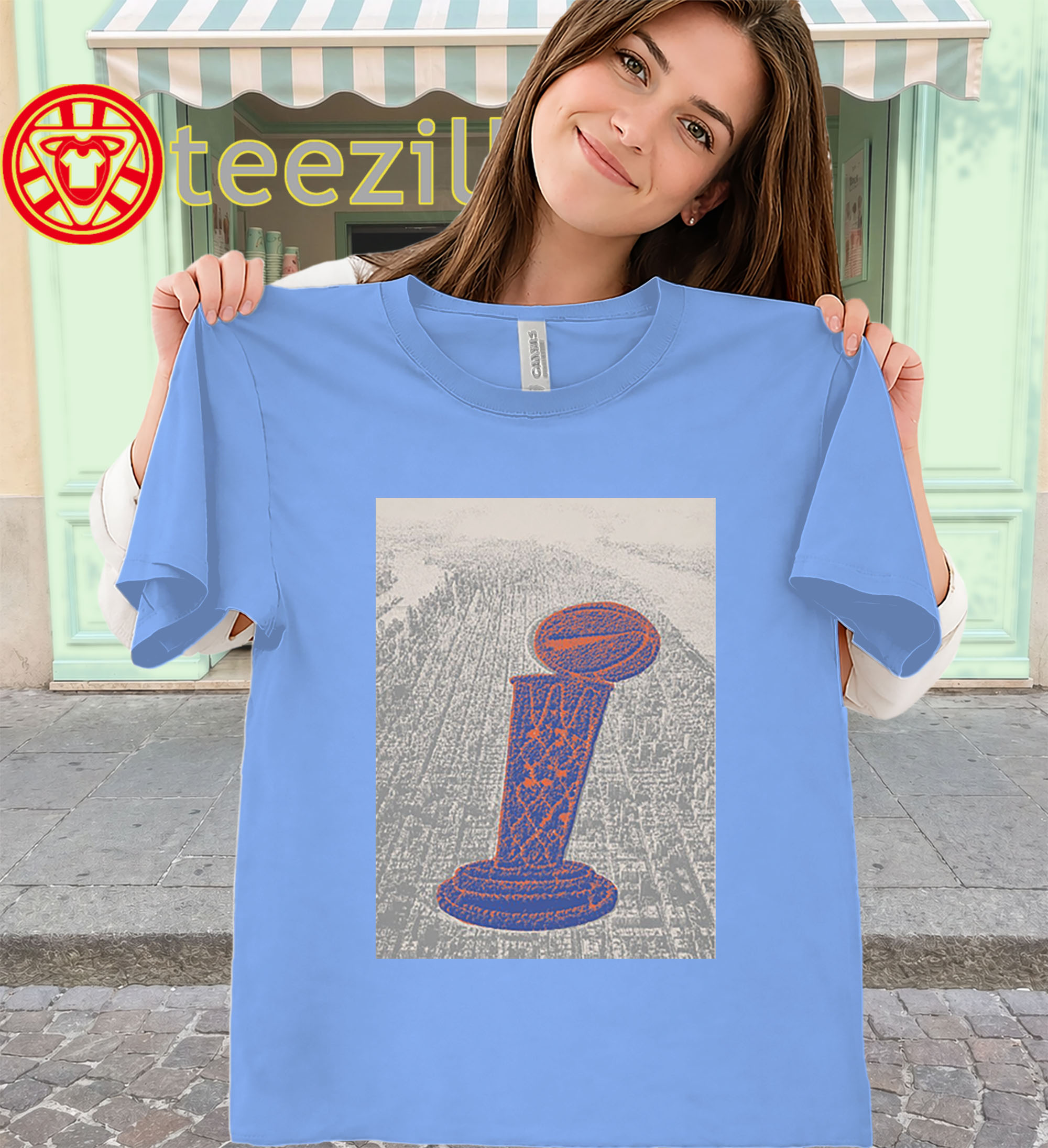 City of Champions Shirt - New York Basketball Trophy Fan Tee - Image 2