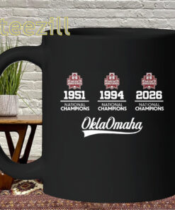College World Series Champions Shirt - Oklahoma Baseball 3-Time National 2026 Mug