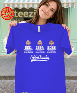 College World Series Champions Shirt - Oklahoma Baseball 3-Time National 2026 Tee
