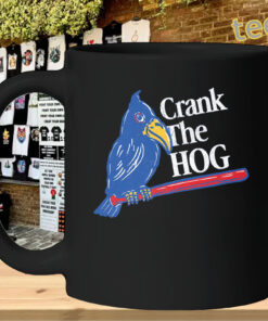 Crank The Hog Funny Crow Baseball mug