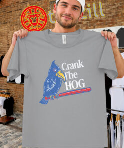 Crank The Hog Shirt – Funny Crow Baseball Tee