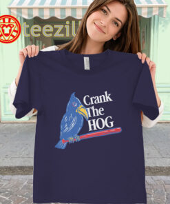 Crank The Hog Shirt – Funny Crow Baseball Tee-classic
