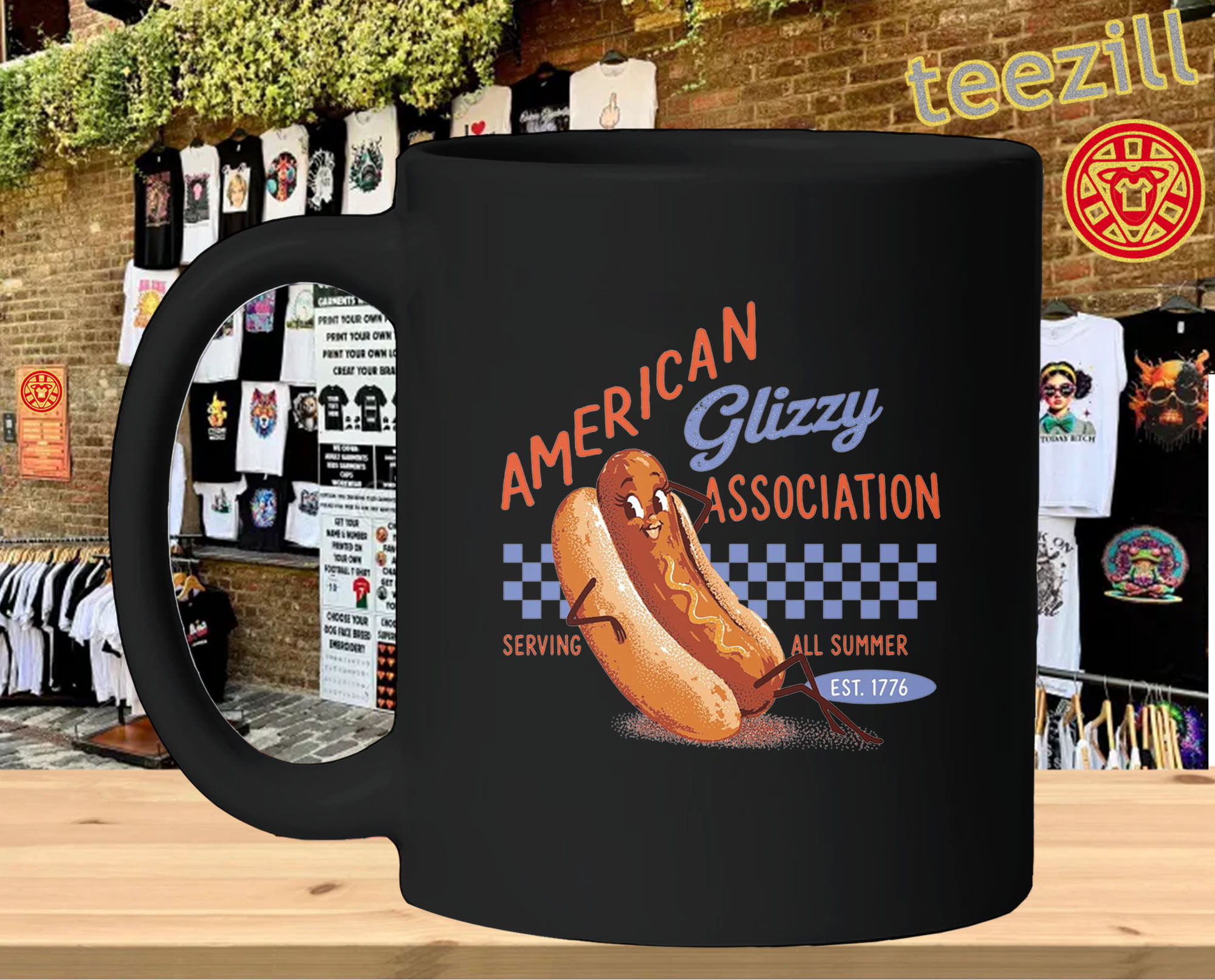 EST 1776 American Glizzy Association - Patriotic Hot Dog-mug