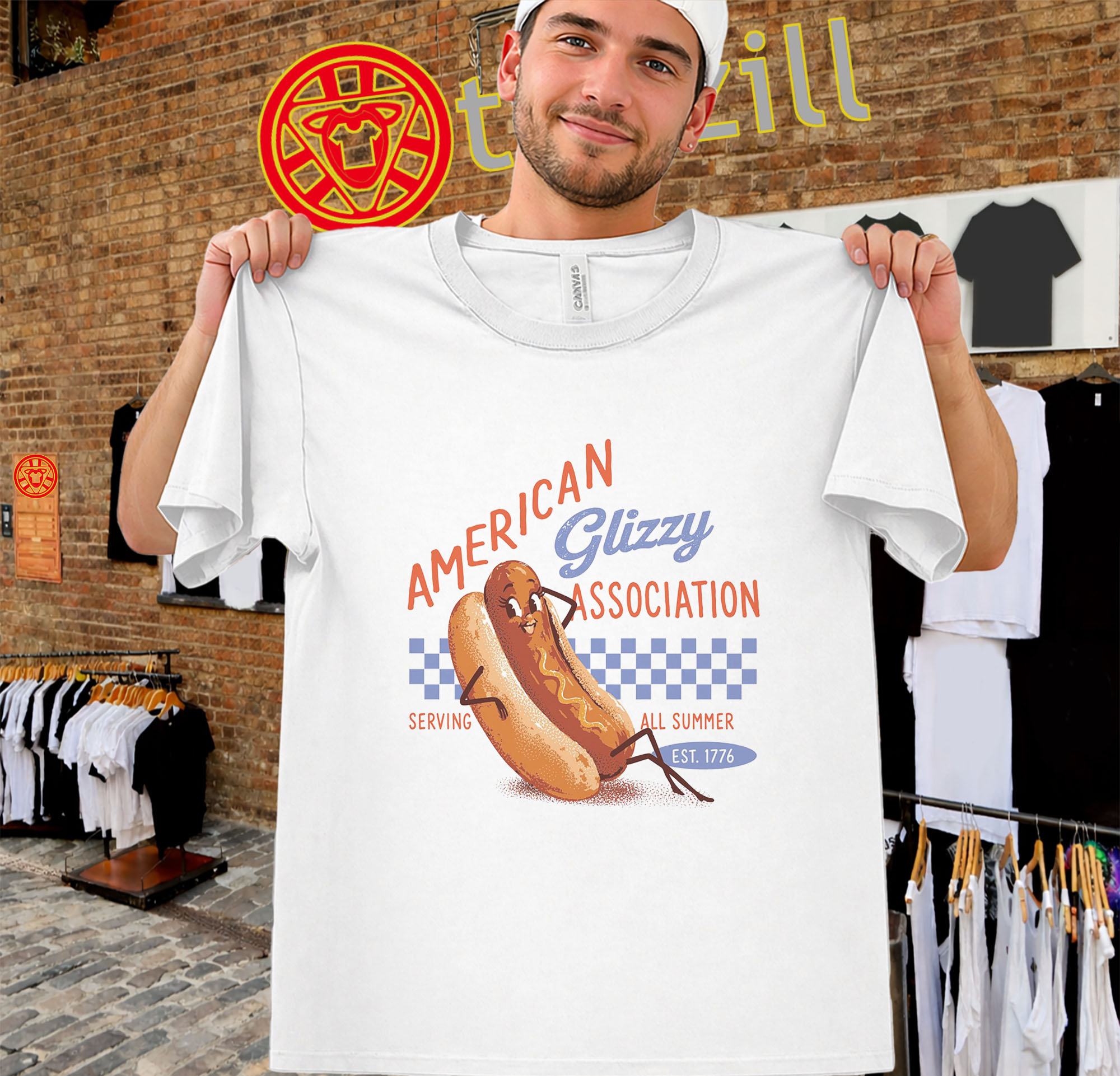 EST 1776 American Glizzy Association Shirt - Patriotic Hot Dog