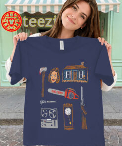 Evil Dead Icons Shirt - Horror Movie Collage Graphic Tee-classic