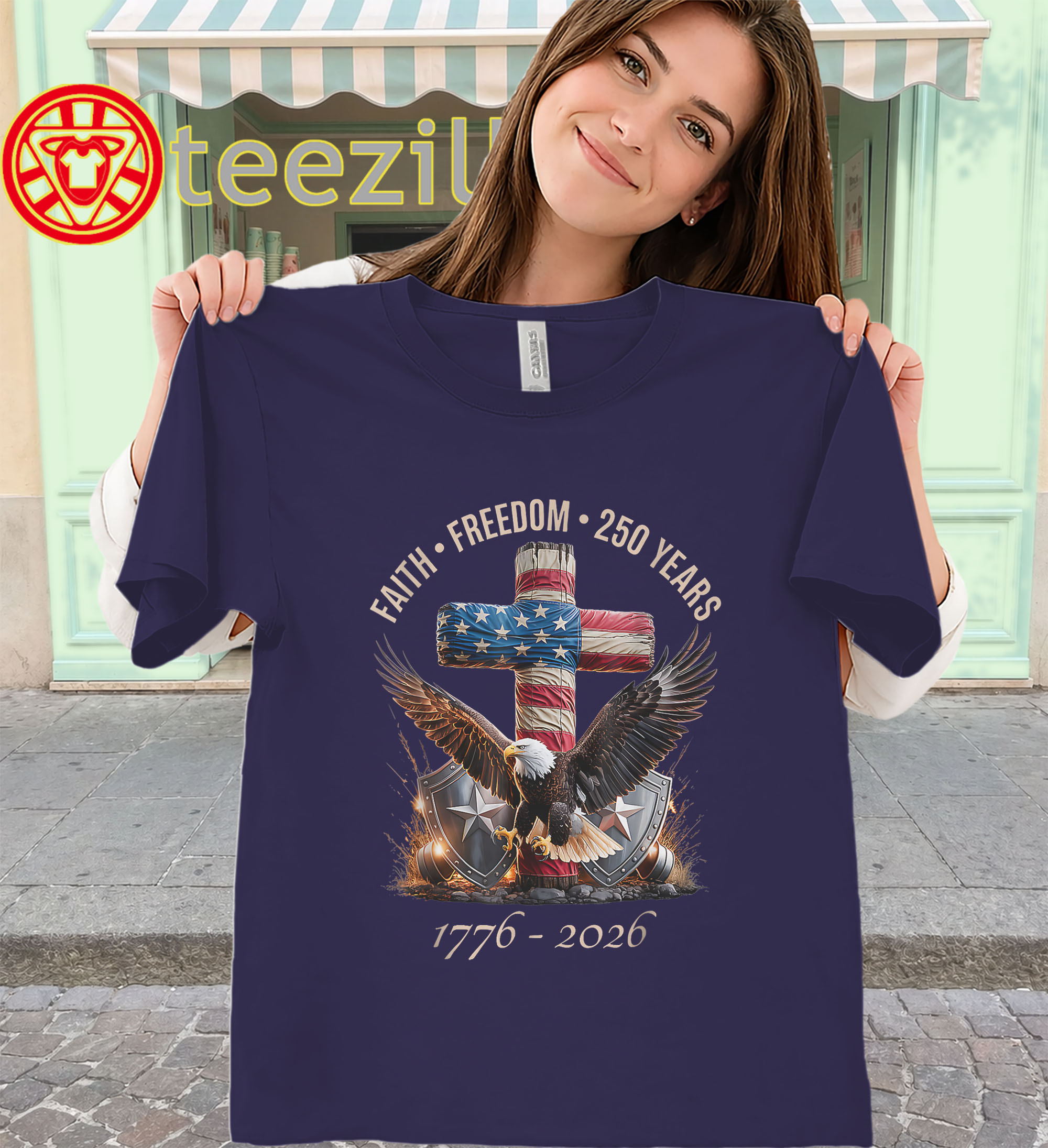 Faith Freedom 250 Years Shirt – USA 250th Anniversary 4th of July classic